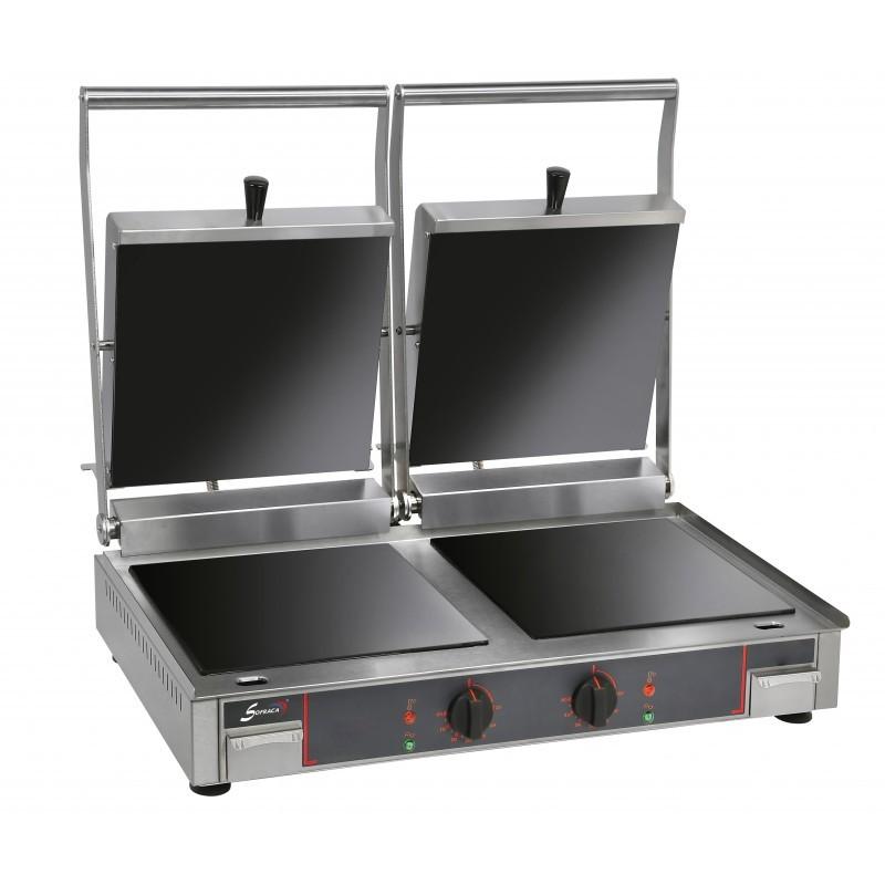 Grill vitrocéramique Double Plaques lisses Sofraca_0