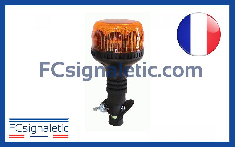 Gyrophare Gyroled orange embase hampe classe 1 flash STANDBY MERCURA_0