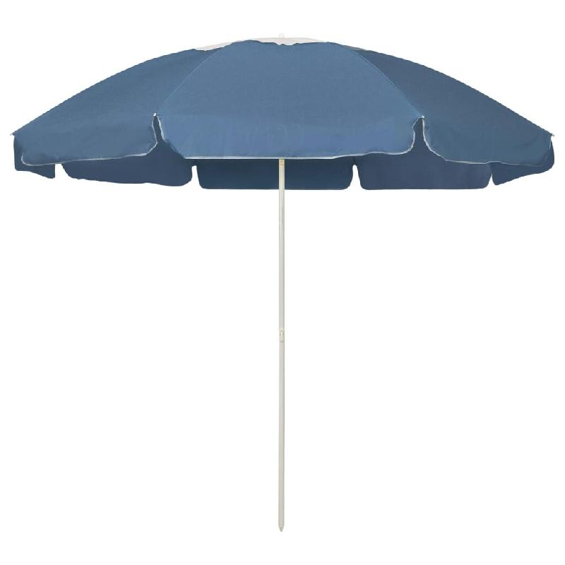 Helloshop26 - Parasol de plage bleu 240 cm 02_0008382 - bleu polyester 3000447882723_0