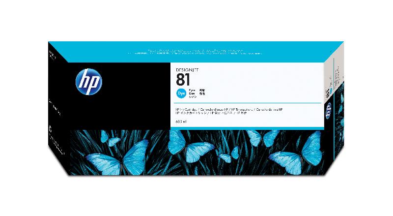 HP 81 cartouche d'encre cyan 680 ml_0