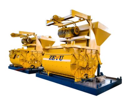 Js 1000 malaxeur b ton double arbre 1m3 stationnaire zeyu