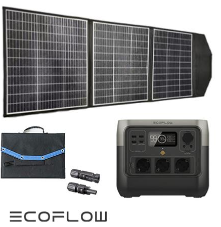 Kit station de charge portable 600w - 768wh ecoflow river pro 2 avec panneau solaire pliable 135w_0