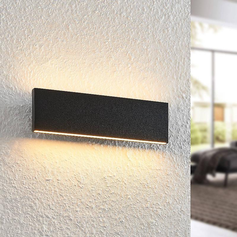 APPLIQUE MURALE LED LINDBY IGNAZIA, 28CM, NOIR, MÉTAL, UP/DOWN