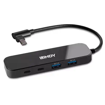 Lindy 43334 hub & concentrateur USB 3.2 Gen 2 (3.1 Gen 2) Type-C 10000 Mbit/s Noir_0