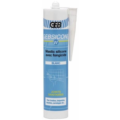 MASTIC SILICONE SANITAIRE - TRANSLUCIDE - 12 X 310 ML - GEBSICONE W GEB