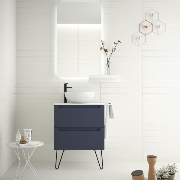 MEUBLE MONTERREY 600 2 TIROIRS MÉTALLIQUE NIGHT BLUE 598 X 540 X 450 MM - SALGAR 81726