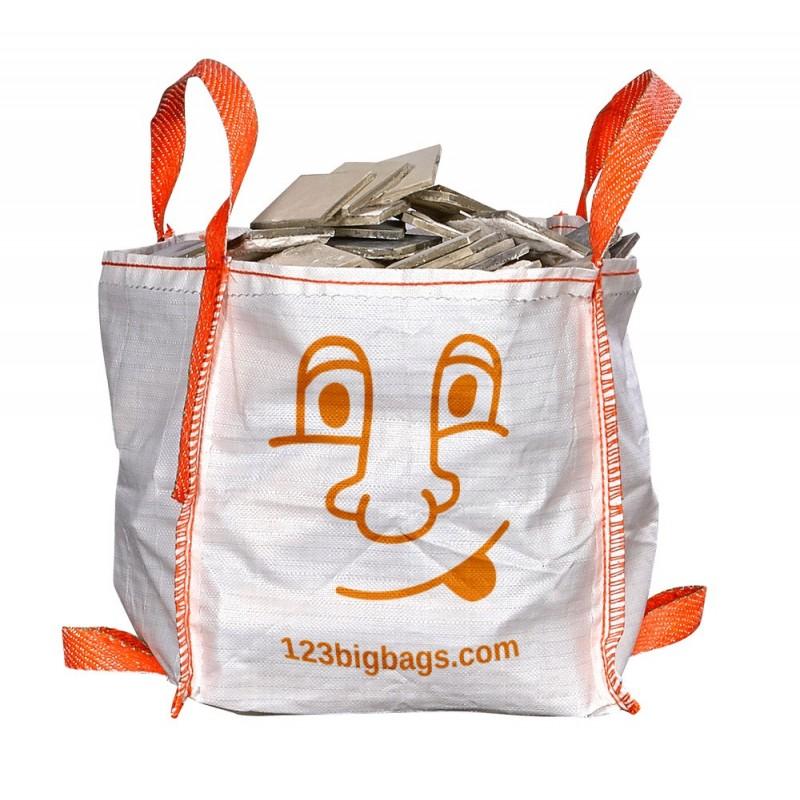Mini Big Bag 45x45x45cm - 90L - Polypropylène résistant - CMU 500kg - Logo 123BigBags_0