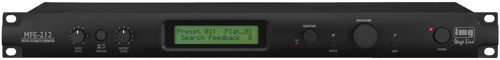 Monacor MFE-212 Controleur Feedback stéréo DSP_0