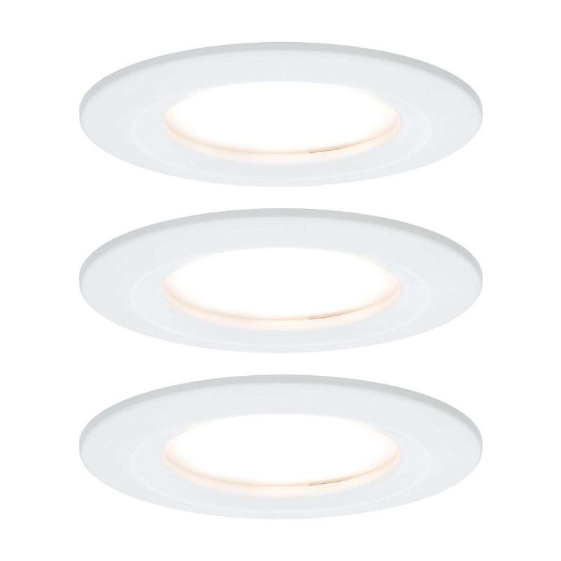PAULMANN SPOT ENCASTRÉ LED NOVA COIN 3 PIÈCES BLANC ROND À INTENSITÉ