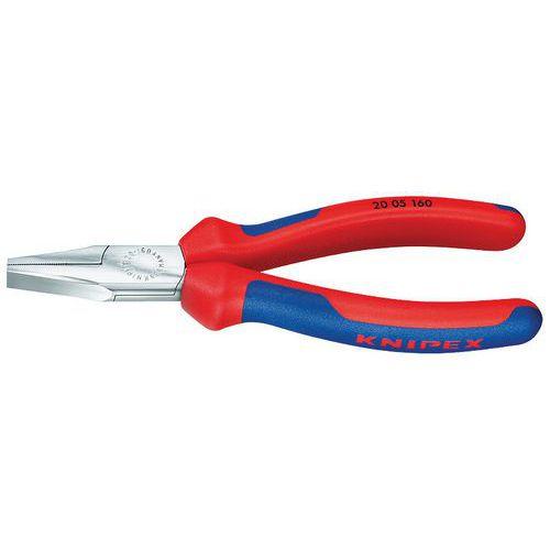 PINCE À BECS COURTS ET PLATS - 160MM - GAINAGE BI-MATIÈRE - CHROMÉE - KNIPEX