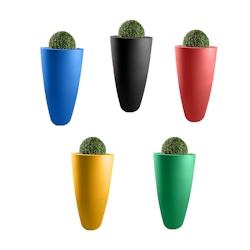 Plast' Up Rotomoulage Pot de fleurs conique delight 200l jo 2024-lot de 5 - MULTI - multicolore 0727156537920_0