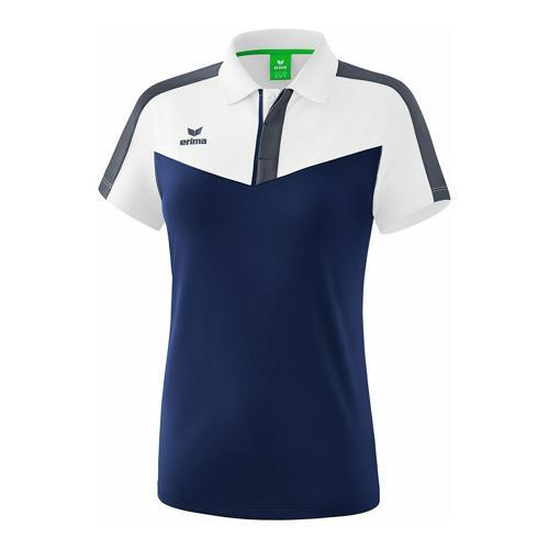 POLO - ERIMA - SQUAD FEMME BLANC/NEW NAVY/SLATE GREY