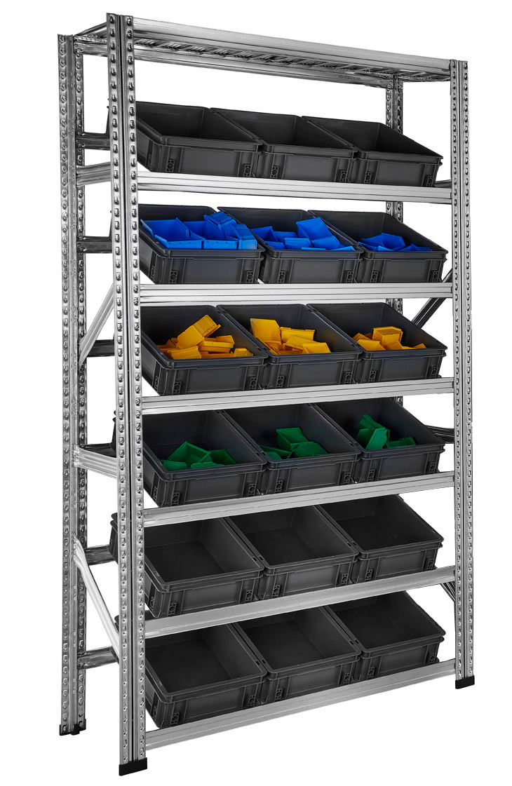 RAYONNAGE PICKING AVEC 18 CAISSES 400X300