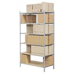 Rayonnage tubulaire RAP - autostable - profondeur 40cm - galvanisé pour stockage archives et petites pièces_0