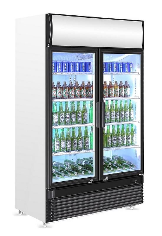 Réfrigérateur 2 portes en verre - BEZ-780 GD - Armoire réfrigérée professionnelle 780L, 8 grilles, +2/+10°C_0