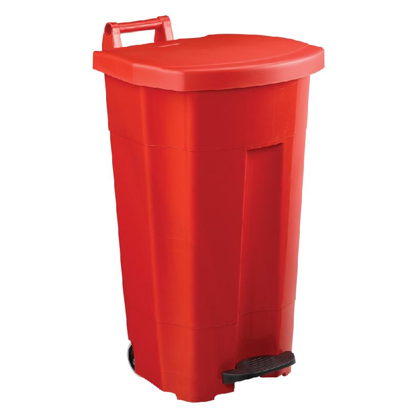 ROSSIGNOL Poubelle mobile a pedale - 90 L - boogy - rouge / rouge_0