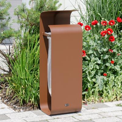 Ruban - poubelle publique Glasdon - 80 L - acier revêtu Armortec_0