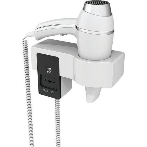 SÈCHE-CHEVEUX BLANC AVEC SUPPORT PR BT ALTEO - JVD