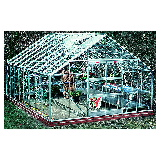 Serre de jardin aluminium classic - largeur 3,80m, vitrages au choix, avec accessoires inclus_0