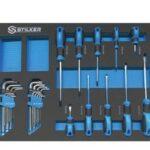 Servante d'atelier Stilker 6 tiroirs - 147 outils - Modules mousse - Réf. 11584817_0