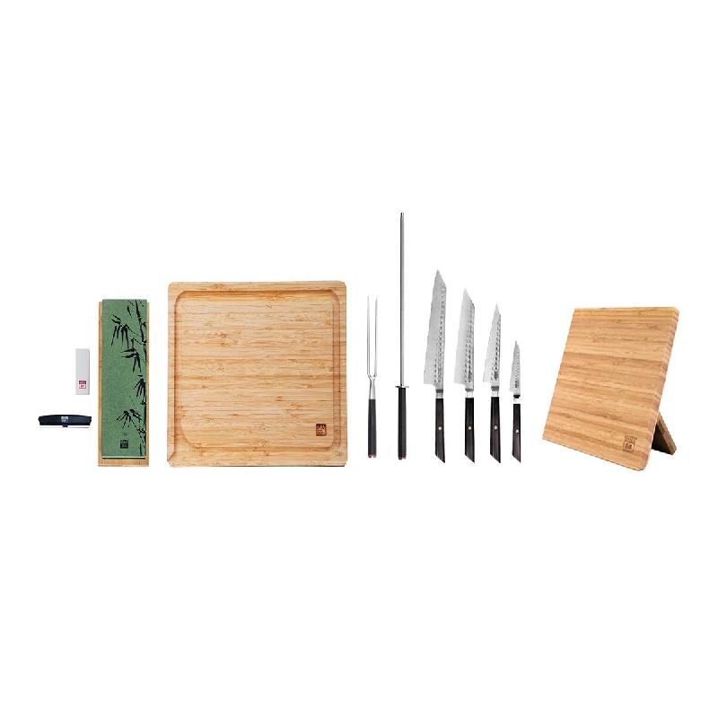 Set complet Deluxe 9 pièces KOTAI Bunka – 4 couteaux et 5 accessoires - inox 708999027854_0