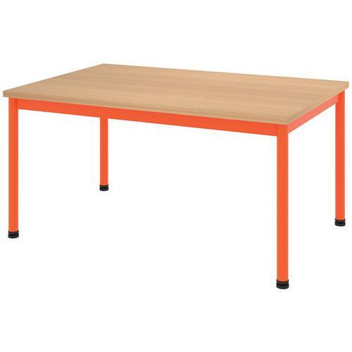 TABLE COMITE 160X80 T5 - 4P STR ABS HÊTRE SORANO/ORANGE 2004 - RODET