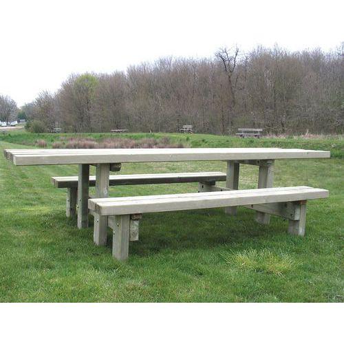 TABLE DE PIQUE-NIQUE - BOIS L HT:3000 MAT.:PIN TRAITÉ