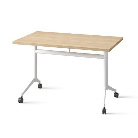 TABLE RABATTABLE POLLY L.120 X P.70 CM PLATEAU CHÊNE - BLANC
