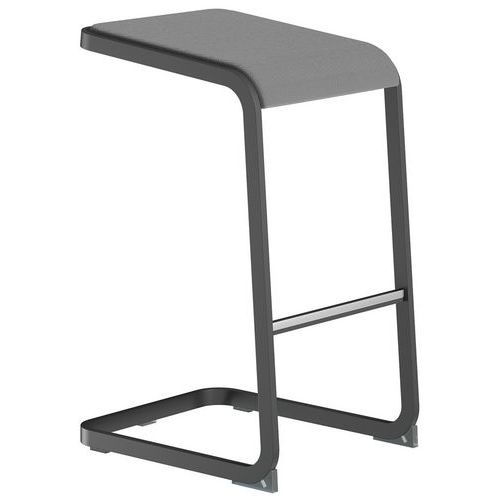 TABOURET HAUT C-STOOL - ANTHRACITE ET GRIS - QUADRIFOGLIO