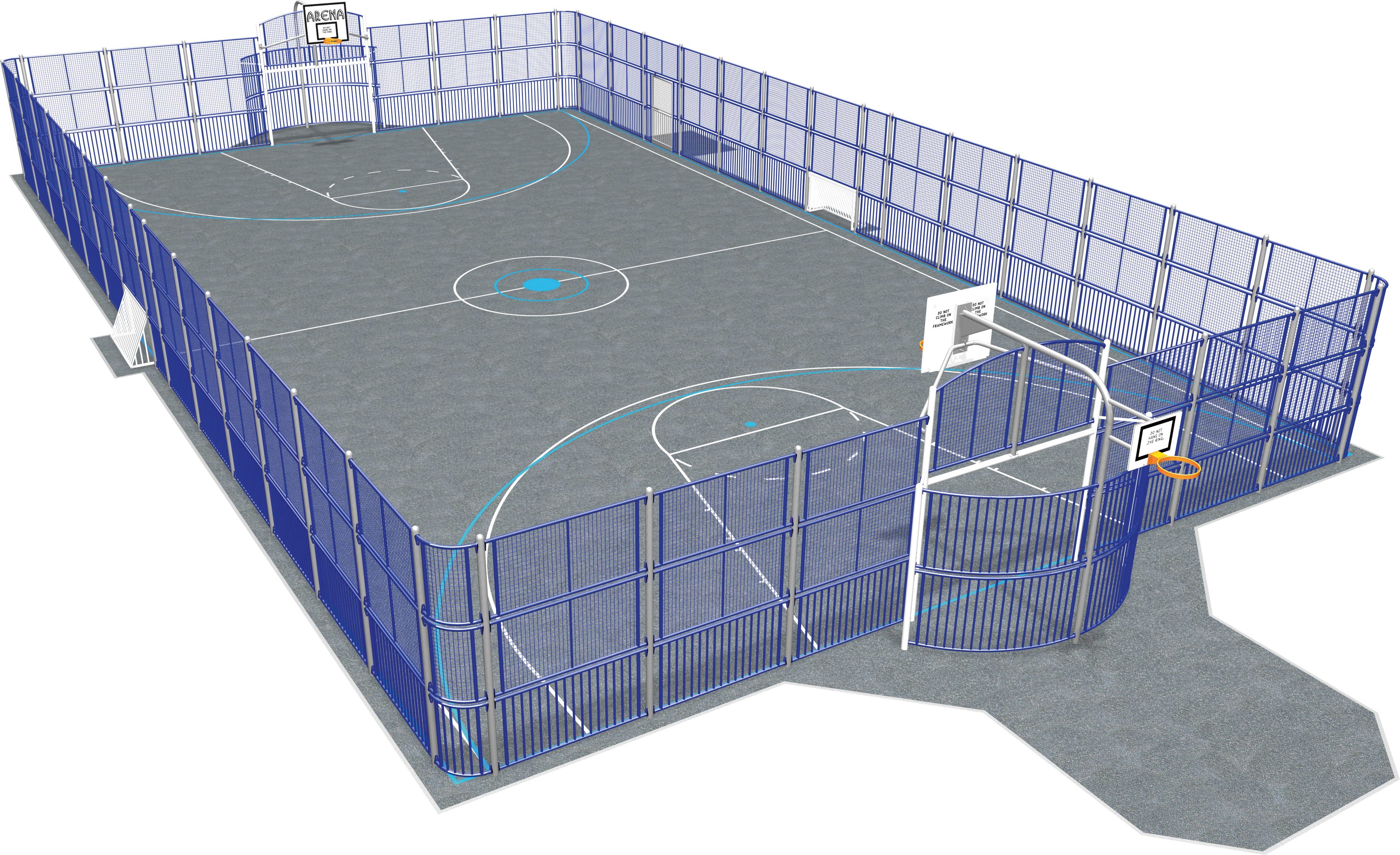 Terrain multisport Arena Montana 8019757 - Hags - 32360mm x 16960mm x 3970mm - Zone de sécurité 504m²_0