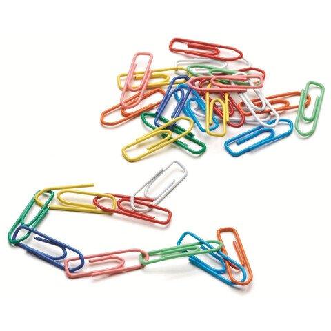 TROMBONES 27 MM COULEURS ASSORTIES - BOÎTE DE 100