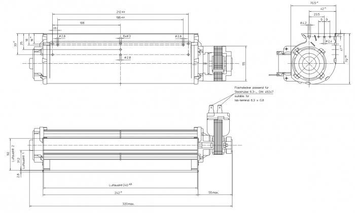 Ventilateur tangentiel qlk 45/2400 a30 2513l ebmpapst_0