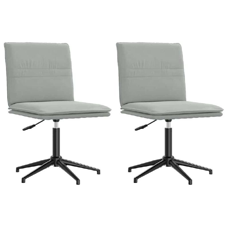 VidaXL Chaises à manger lot de 2 Gris clair Velours Modèle Fusion Chic - 3315367_0