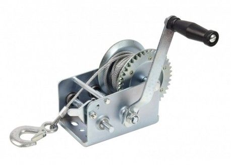 Treuil manuel tambour 326871 - Autobest - 1100 kg avec câble acier 10 m_0