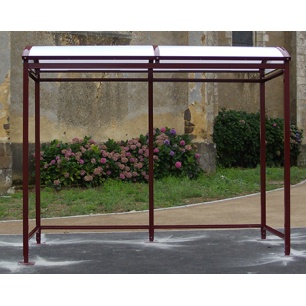 Abri bus Brest - structure en acier - bardage en verre sécurit - 308 x 160 cm - robuste et design_0