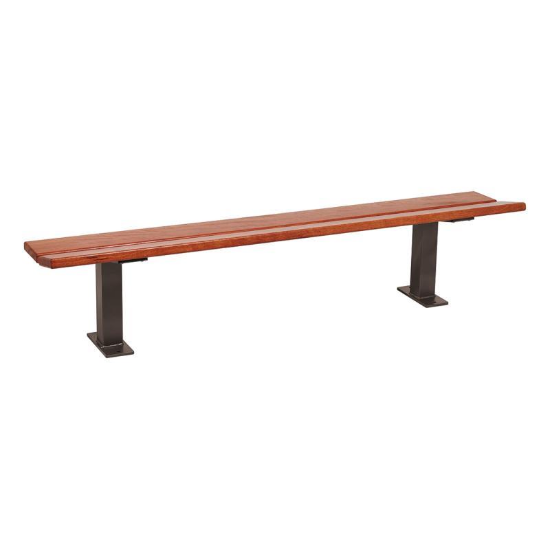 Banquette Pagode - Ref : 299193.Gpro.Chec - 2000 mm - Structure acier et assise bois exotique_0