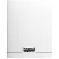 CAHIER PIQUÉ 8000 POLYPRO 17X22 CM 96 PAGES GRANDS CARREAUX 90 G - INCOLORE - LOT DE 10