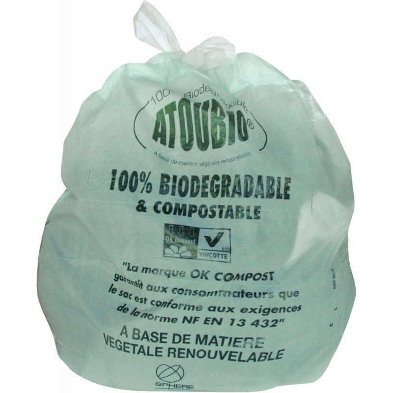 Sacs Poubelle Bio Compostables 5-6 L - 150 Sacs, 100% Biodégradable, Norme EN 13432, Home Ok Compost