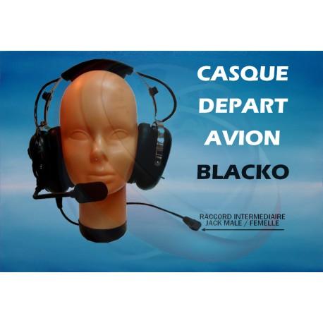 Casque départ avion blacko sans rallonge (sortie jack)_0