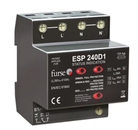 Dispositif de protection parafoudre/parasurtenseur - WJ Furse - 280 V D1 - série ESP-D1_0
