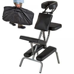 Helloshop26 - Chaise de massage rembourrage épais noir + housse 08_0000477 - 3000091591538_0