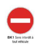 Signalisation de prescription BK 1 - Sens interdit à tout véhicule_0