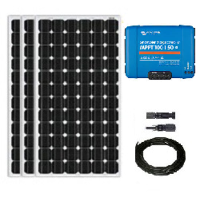 Kit solaire 450W-12V pour systèmes embarqués et nautisme - F.Tech KN016 - Panneaux monocristallins et régulateur MPPT_0