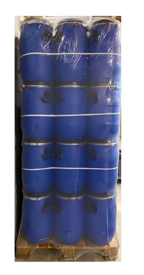 Palette de 48 fûts en plastique à ouverture totale - 30 litres - homologués UN X pour matières dangereuses solides_0