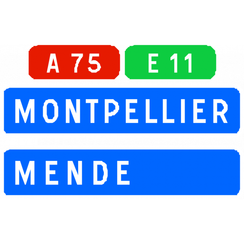 Panneau directionnel D62b - autoroute - confirmation de direction_0