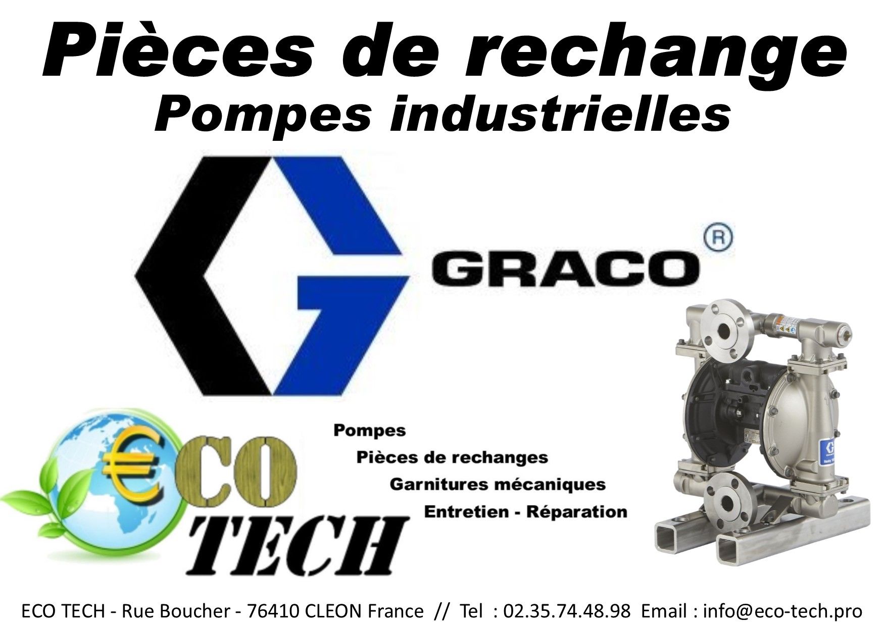 Pièces de rechange et détachées pompe graco pneumatique a membrane normandie_0