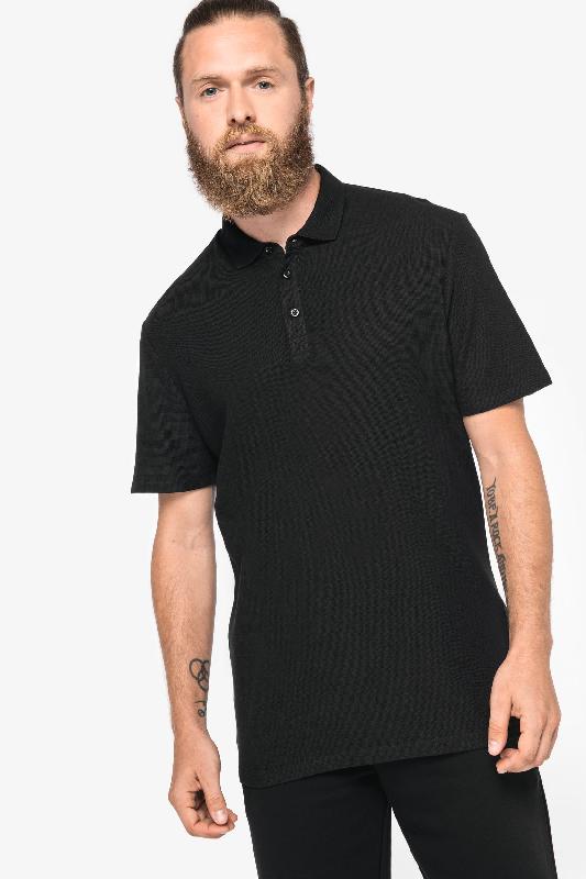 Polo écoresponsable maille gaufrée homme - Native Spirit NS205 - 50% coton biologique / 50% modal TENCEL_0