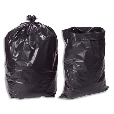 100 sacs plastiques Industriels refuser sacs poubelle noir bin liner ordures 160g 