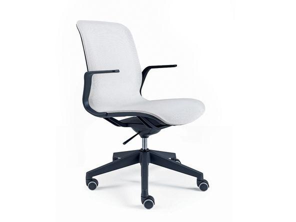 Fauteuil de bureau SmartLight - résille respirante, coque ergonomique, accoudoirs fixes et roulettes_0