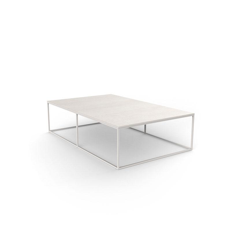 Table basse rectangulaire SUAVE - design contemporain minimaliste - intérieur et extérieur - plateau HPL bord noir - VONDOM_0